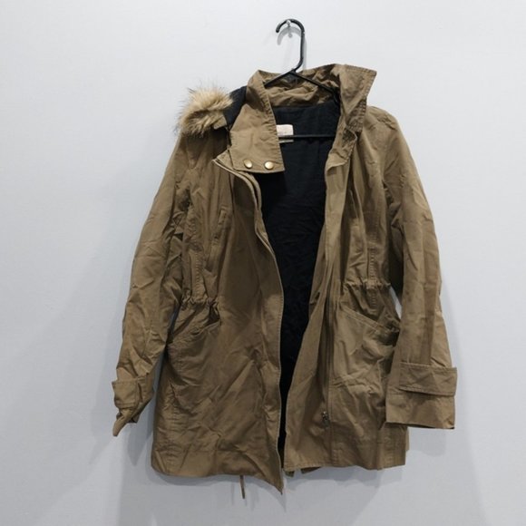 Ann Taylor Loft Military Green Utility Parka Jacket Size XS - Picture 2 of 7